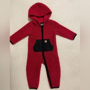 CARHARTT-Fleece Zip-Front Coveralls- size 18 months